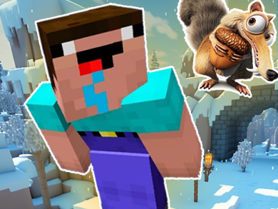 Noob Parkour Snow Age background
